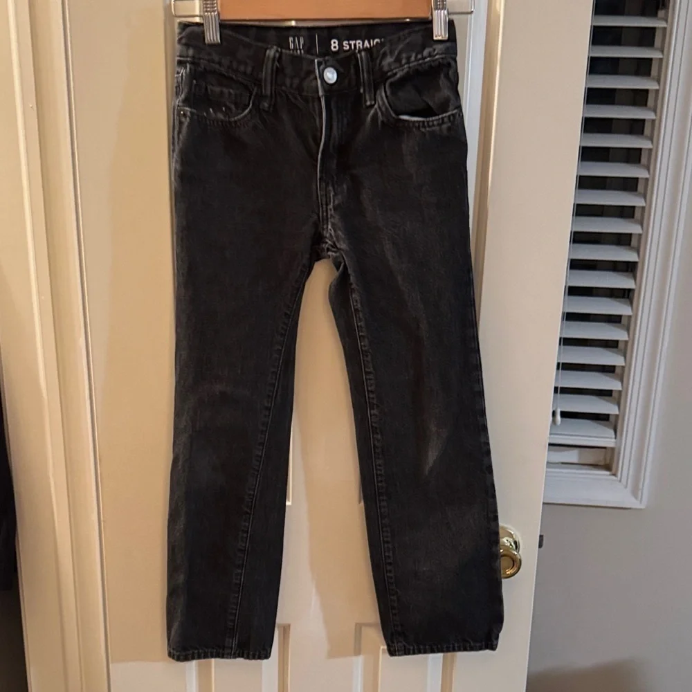 GAP Boys Faded Black Straight Jeans